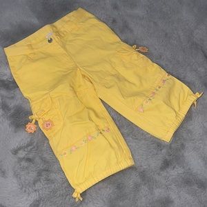Vintage Gymboree Girl Pants Capris Sz 5 Yellow Sunflower School play
